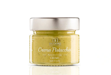 Pistachio Cream 100g in jar by Daidone Exquisiteness, creamy sweet spread made with 45% pistachio.