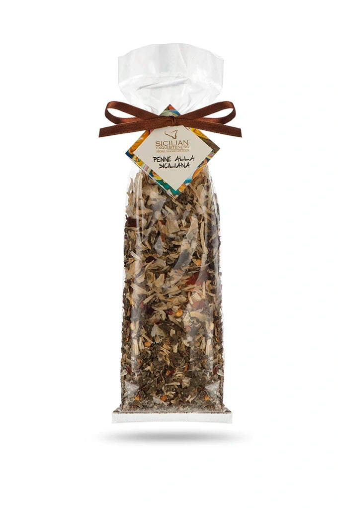 Penne alla Siciliana 50g, a mix of herbs and garlic for pasta, perfect for quick meals.