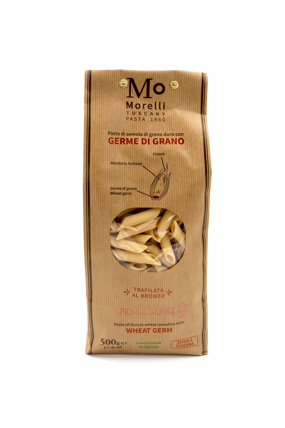 Morelli Penne con Germe di Grano Pasta 500g